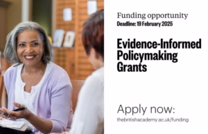 British Academy Evidence-informed Policymaking Grants 2025 (up to £150,000)
