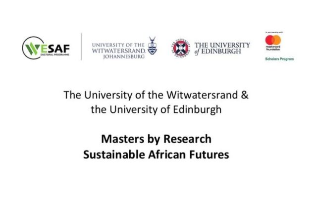 university-of-the-witwatersrand-&-university-of-edinburgh-masters-by-research-sustainable-african-futures-2026