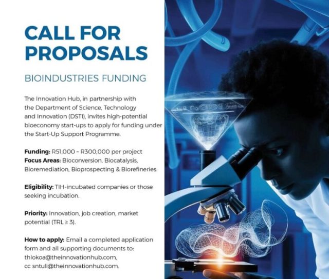 call-for-proposals:-the-innovation-hub-management-company-(tihmc)-start-up-support-programme-2026-(up-to-r300,000)