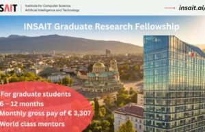 INSAIT Graduate Research Fellowship 2026 (Funded) insait-graduate-research-fellowship-2026-(funded)