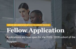 Applied Implementation Science Fellowship Program 2026-2028 ($150,000 stipend) applied-implementation-science-fellowship-program-2026-2028-($150,000-stipend)